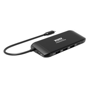 Port USB Type-C 4 x USB3.1|1 x Aux|Micro+SD Card Reader|1 x RJ45|1 x HDMI|1 x VGA|1 x Type-C PD Dock 100W - Black image 3