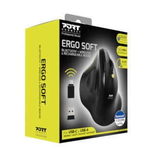 Port Connect 2.4GHz Wireless ERGO SOFT Bluetooth Rechargeable Mouse image 3