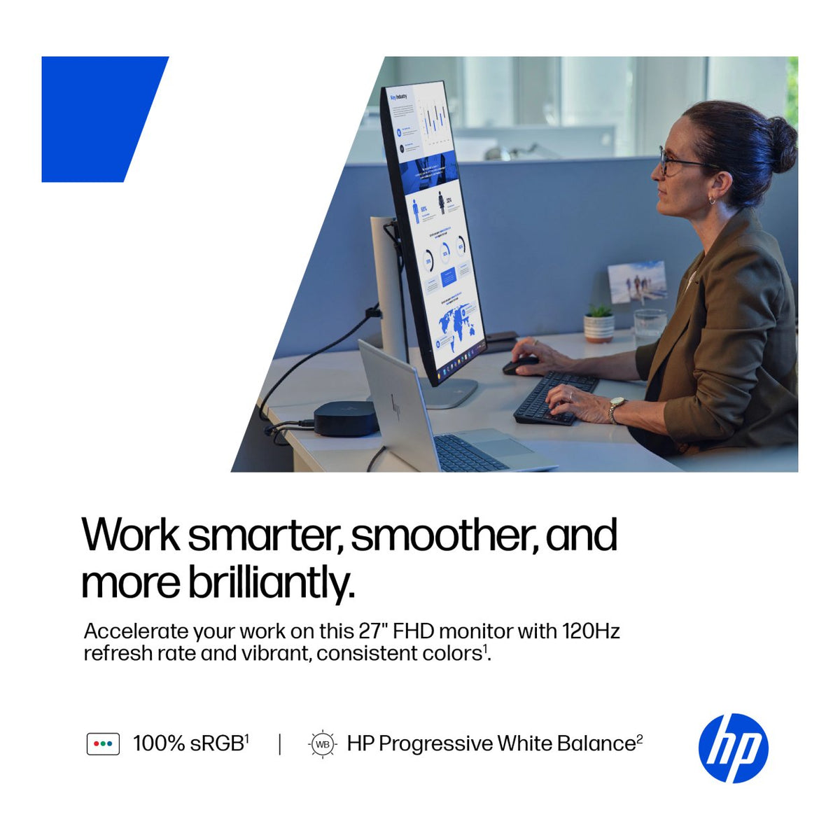 HP Series 5 Pro 527pf 27-inch 1920 x 1080p FHD 16:9 120Hz 5ms LED IPS Monitor B28F5AS image 8