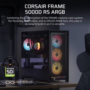 Corsair FRAME 5000D RS High-Airflow Mid-Tower PC Case - Black image 2