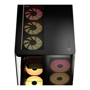 Corsair AIR 5400 LX-R RGB iCUE LINK Triple Chamber Mid-Tower PC Case - Black image 5