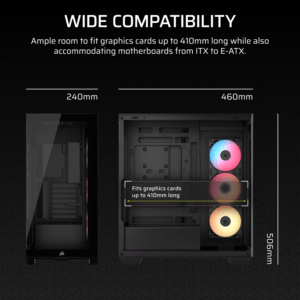 Corsair 3500X RS-R ARGB Mid-Tower PC Case - Black image 5