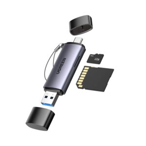 UGREEN CM185-50706 2-in-1 OTG Card Reader | Type-C | USB-A - Silver image 2