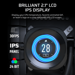 Corsair NAUTILUS 360 RS LCD Liquid CPU Cooler - Black image 2