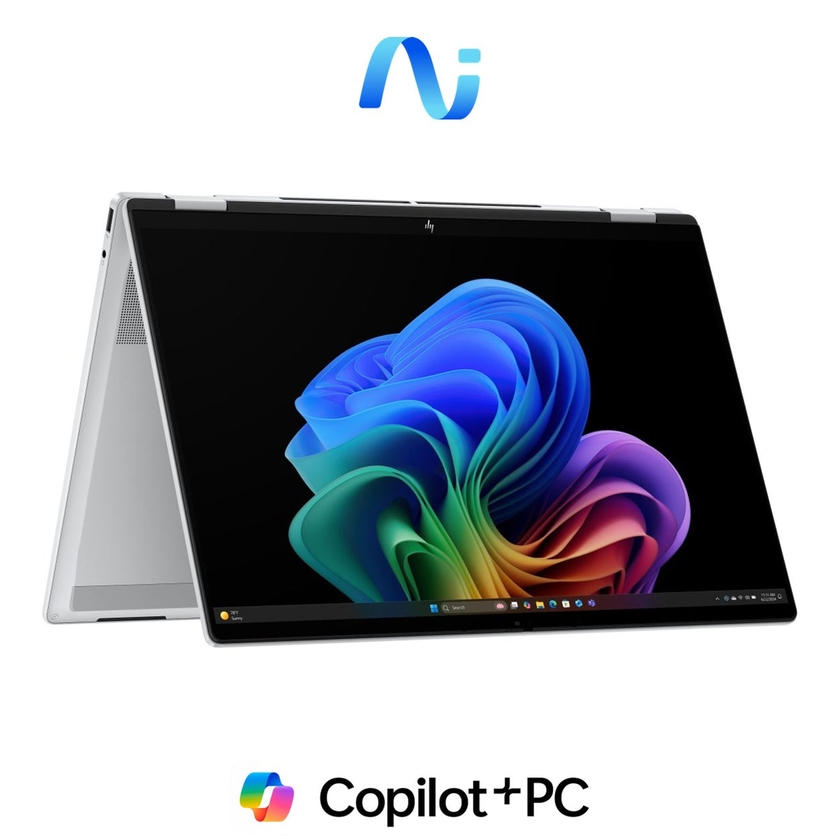 HP OmniBook X Flip 16-as0007ni 16-inch 2K Next Gen AI 2-in-1 Laptop - Intel Core Ultra 7 256V 512GB SSD 16GB RAM Win 11 Home Glacier Silver image 3