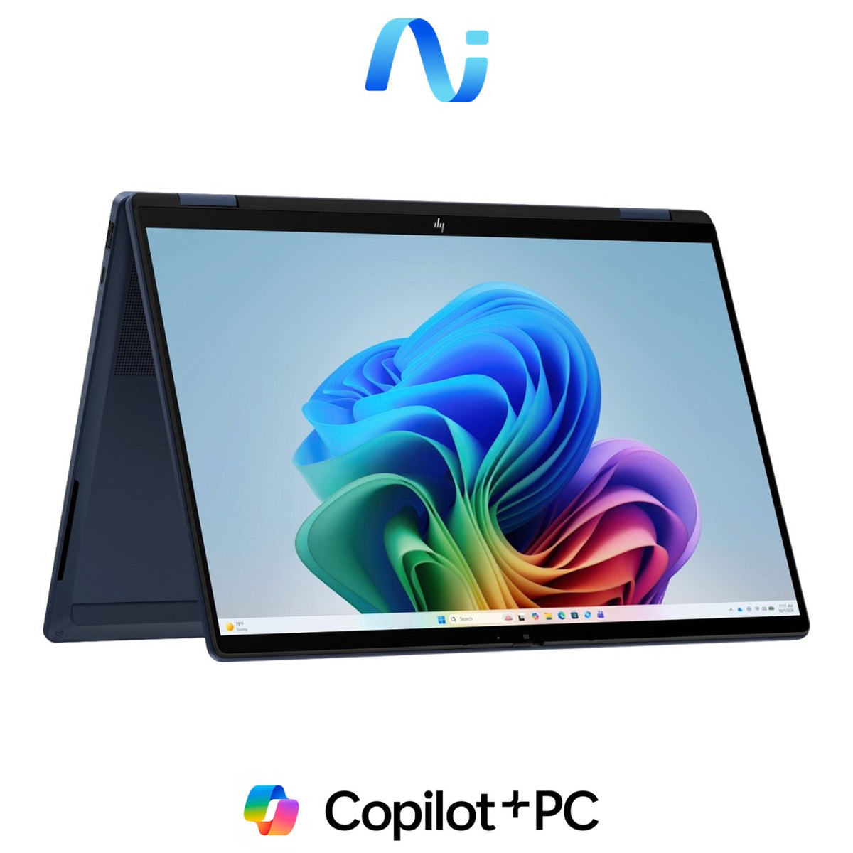 HP OmniBook X Flip 14-kb0003ni 14-inch 2K Next Gen AI 2-in-1 Laptop - Intel Core Ultra 7 355 1TB SSD 16GB RAM Win 11 Home Atmospheric Blue image 3