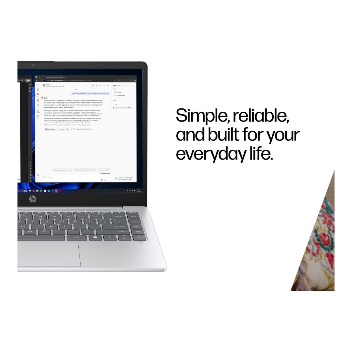 HP OmniBook 3 15-fn0008ni 15.6-inch FHD Next Gen AI Laptop - AMD Ryzen 5 330 512GB SSD 16GB RAM Win 11 Home Glacier Silver image 9