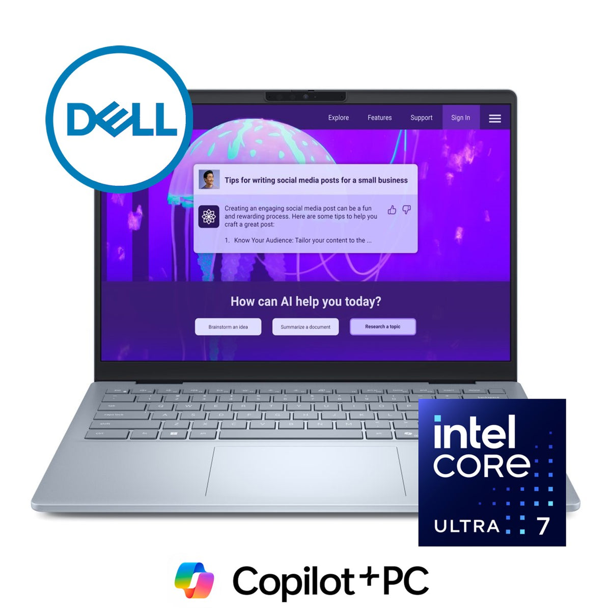Dell 14 Plus 14-inch 2.5K AI Laptop - Intel Core Ultra 7 256V 1TB SSD 16GB RAM Win 11 Home image 9