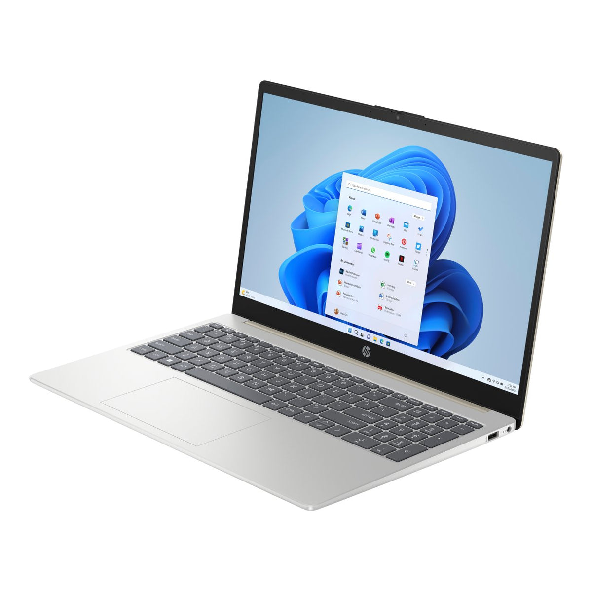 HP 15-fc0111ni 15.6-inch FHD Laptop - AMD Ryzen 5 7530U 512GB SSD 8GB RAM Win 11 Home Warm Gold image 3