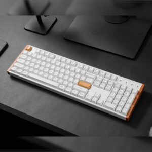 Keychron K10 HE Special Edition Full-size Hot-Swap Gateron Dbl-Rail Nebula Switch RGB Wireless Keyboard - White (Wood + Al) image 7