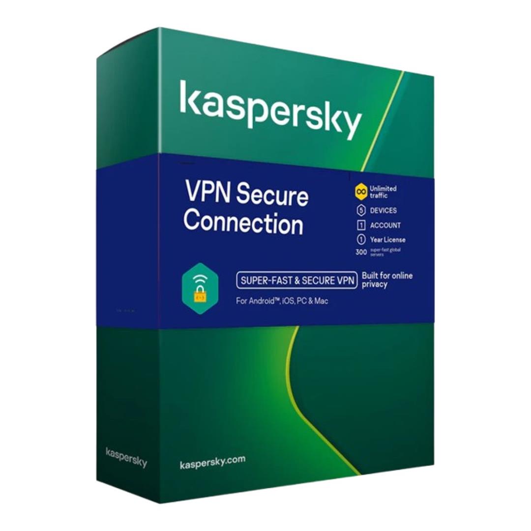 Kaspersky Secure Connection 1-year 1-User 5-Device License KL19879DEFS