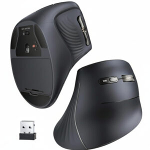 UGREEN Multi-Mode Vertical Mouse Bluetooth and 2.4G Wireless–Black image 3