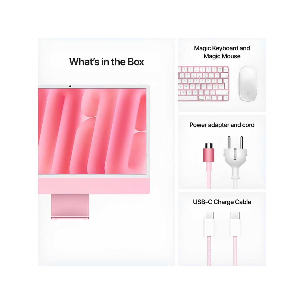 Apple iMac 24 23.5-inch Retina 4.5K All-in-One PC - Apple M4 256GB SSD 16GB RAM macOS Pink image 5