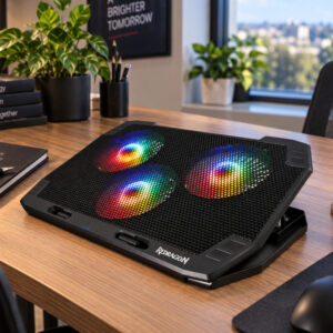 REDRAGON Dual USB 3 Fan RGB Gaming Notebook Stand image 5