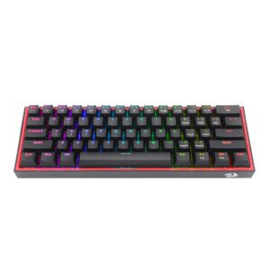 Redragon K616 FIZZ Pro 61-Key RGB Mechanical Gaming Keyboard – Black (60%, RGB, Wireless/Wired, Hot-Swappable) image 2